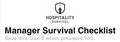 Manager Survival Checklist.